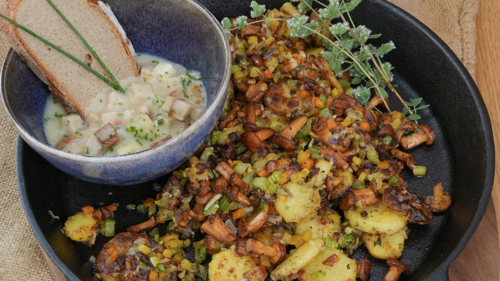 Schwammerlgröstl mit Brennsuppe — das ganze Rezept auf HausmannKocht